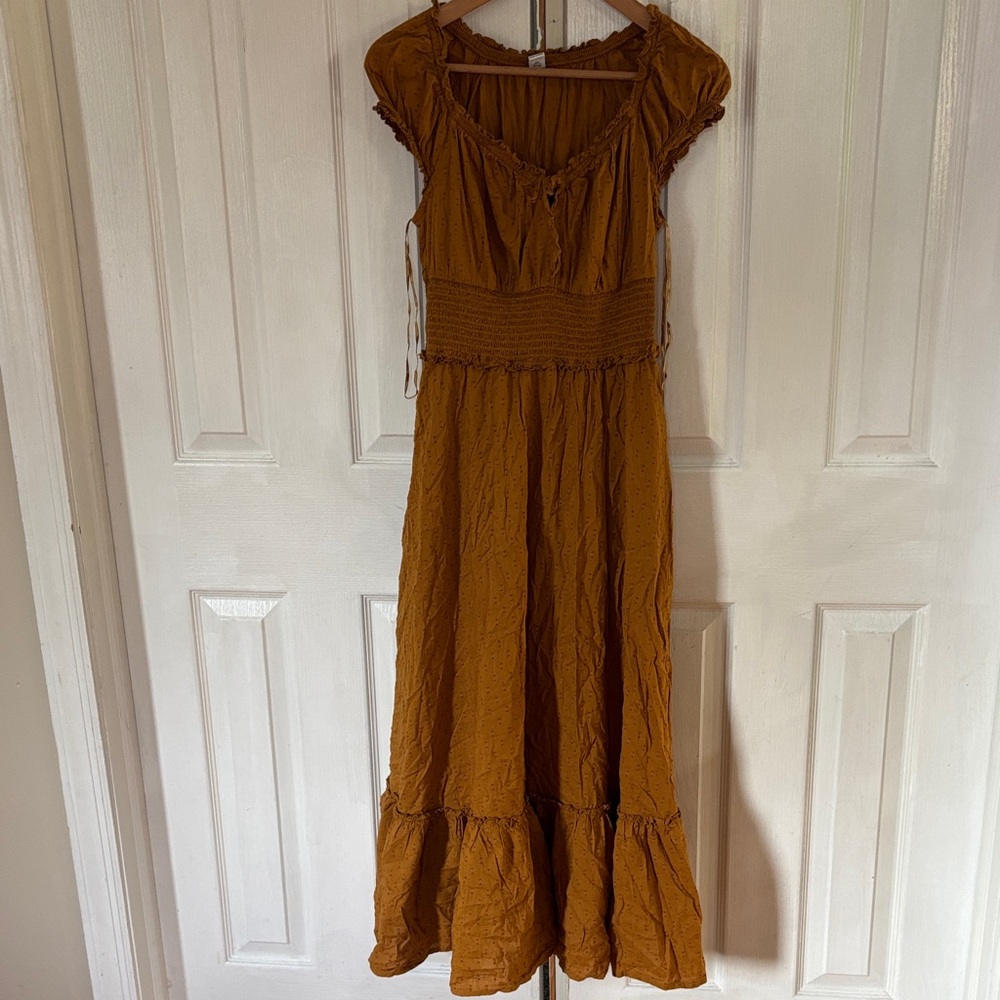 Old Navy Mustard Midi Dress
